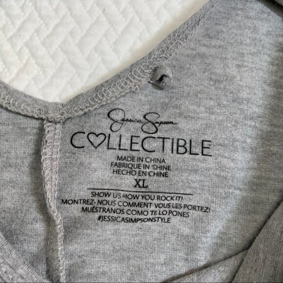 jessica Simpson Collectible Grey T-shirt w/Cell Phone Pocket Sz S - Picture 6 of 10